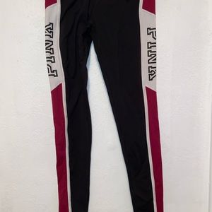 PINK maroon featured leggings